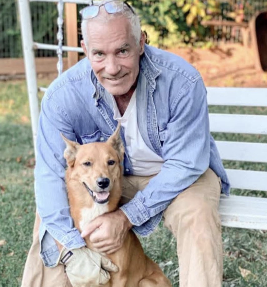 Brett Ray with his dog